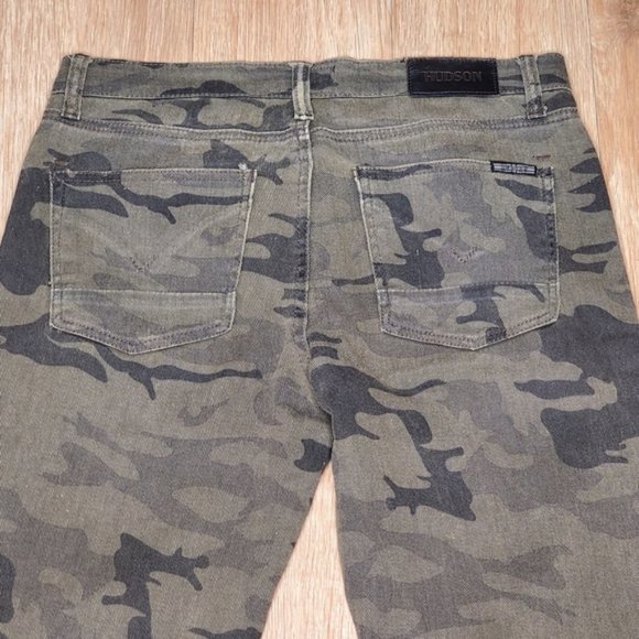 Hudson Barbara Camo Jeans Straight Leg Camouflage Kid Girl Denim Stretch Cotton - Picture 8 of 9